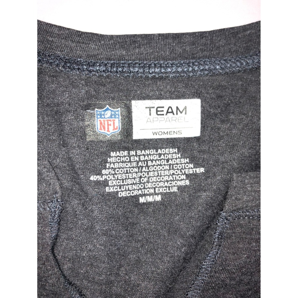 NFL Team Apparel Denver Broncos Womens T-Shirt Gray Distressed Logo Size M 00448 - Picture 3 of 9